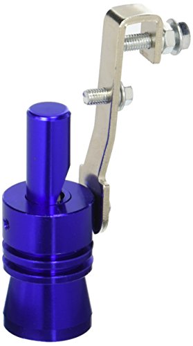 Dewhel Universal Aluminum Turbo Sound Exhaust Muffler Pipe Whistle Car Blow off valve BOV Tip Simulator Whistler (XL-Blue)