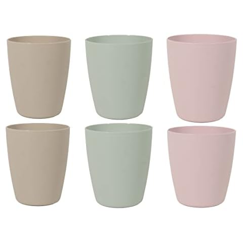 Betfran Pack de 8 Vasos Reutilizables de Plástico Duro para Niños de 350 ml, Sin BPA, Inastillables y Apilables Cover