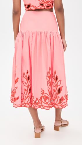 Cinq à Sept Women's Trailing Peonies Tilda Skirt3