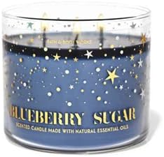 Bath & Body WorksWhite Barn 3-Wick Candle w/Essential Oils - 14.5 oz - 2022 New Year Scents! (Blueberry Sugar)