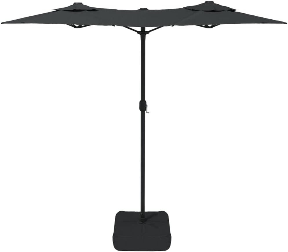 Kavolet Double Parasol with Stand, 316 x 240 cm, Parasol with Crank
