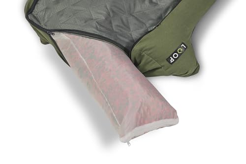 Orthopädisches Hundebett Grün 2XL für große Hunde - Recyceltes Flockenfüllmaterial, Waschbarer, robuster Baumwollbezug mit soliden Reißverschlüssen, Allergikerfreundlich, Indoor/Outdoor – Bild 6