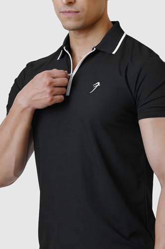 Image of FUAARK Men Stride Slim Fit Polo Tshirt in Premium Pique Fabric