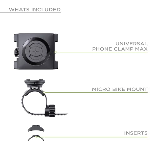 SP CONNECT Universal Bicycle Mobile Phone Holder - Smartphone Bracket Mount for Mountain & Road Bikes - Patented Twist Lock, Strong Clamp-Grip - For 58-85mm Wide Devices - Cycling, Riding Accessories