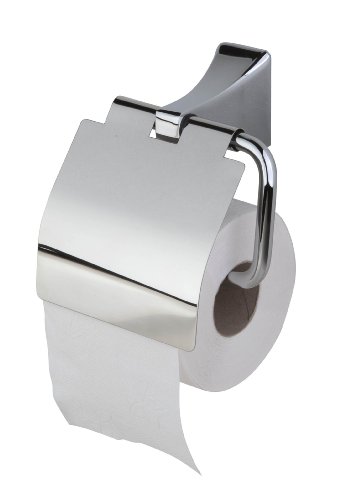 Preisvergleich Produktbild Haceka 1143615 Toilettenpapierhalter, mit Klappe, im Art-déco-Stil, Edelstahl