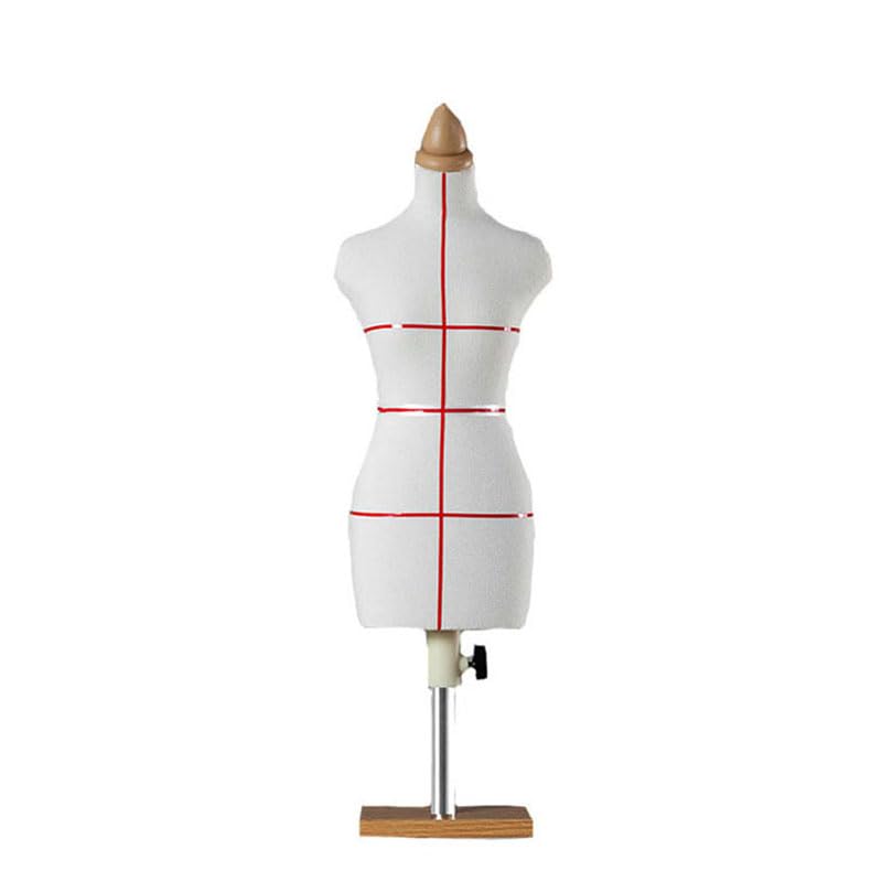 Mini Maniquí para Hacer Costura, Forma de Vestido a Media Escala, Tamaños 1/2 1/3 1/4, Modelo de Maniquí de Costurera Totalmente Fijable, Modelo de Fabricación de Patrones de Pantalones 1/2B white