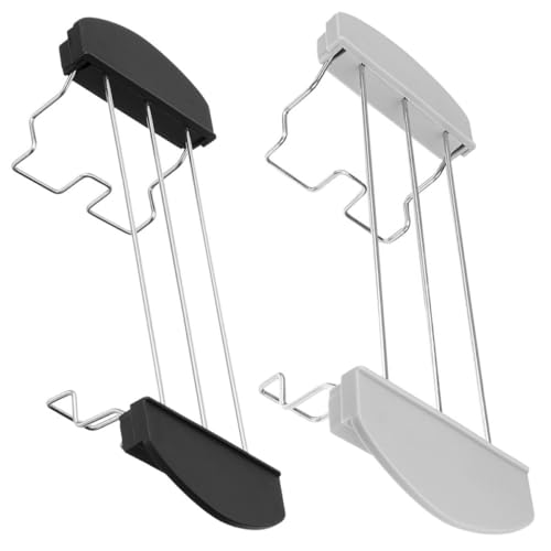 TIKODIDA Rejillas para Tostadora de Pan 2 Piezas en Negro y Gris, Accesorios para Calentar Tostadas y Sándwiches, Estantes Compatibles para Cocina Doméstica, Material Resistente y Fácil