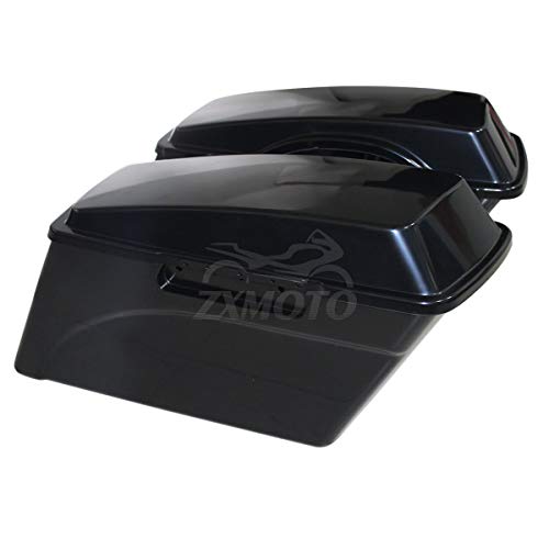 Alforjas duras de ABS sin pintar con tapas para modelos Touring Street Glide Electra Glide 1994-2013, izquierda y derecha miniatura 2