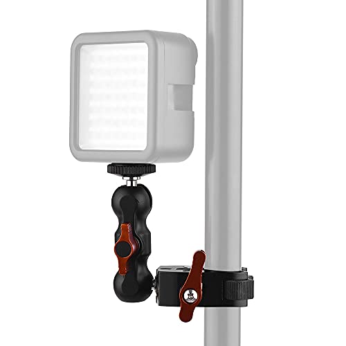 Abrazadera de montaje de bola para monitor y luz LED soporte de brazo metálico naranja