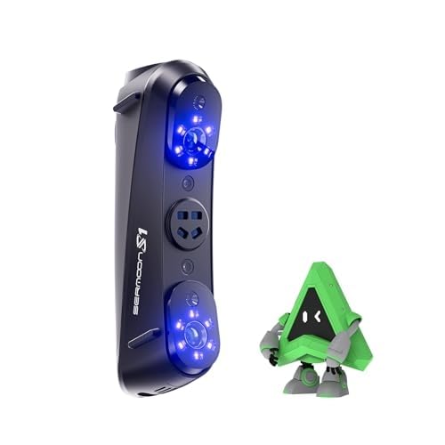 Creality Sermoon S1 3D Scanner for 3D Printing, 0.02 mm Volumetric Precision, 90 FPS, 1+7+34 Blue Lasers + NIR, 5mm–4000