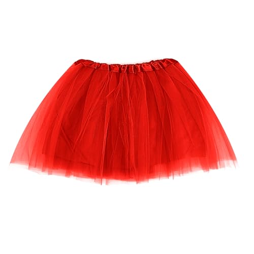 Tutu Vermelho mulher adultos saia tule menina elástica de 3 camadas saia de balé disfarce de carnaval vestidos de festa dança Halloween disfarce dos anos 80 mulher Tutus para correr dia dos mortos