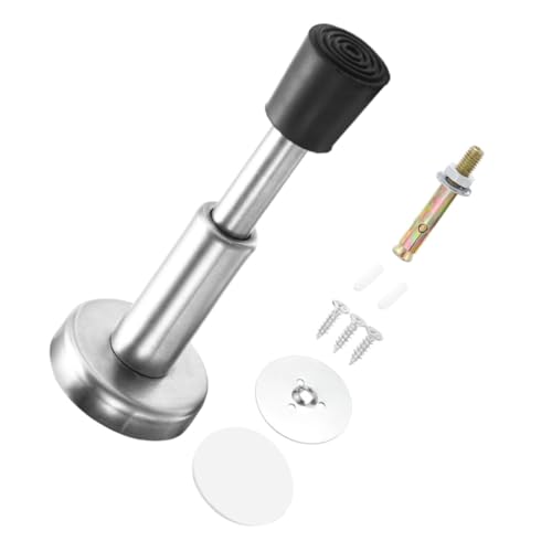 DIYEAH Tope De Puerta De Pared De Acero Inoxidable 304, Punta De Goma Antichoque, Protector Ajustable para Puertas De Oficina y Hogar