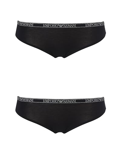 Emporio Armani Woman Essential Studs 2-Pack Brief Black L