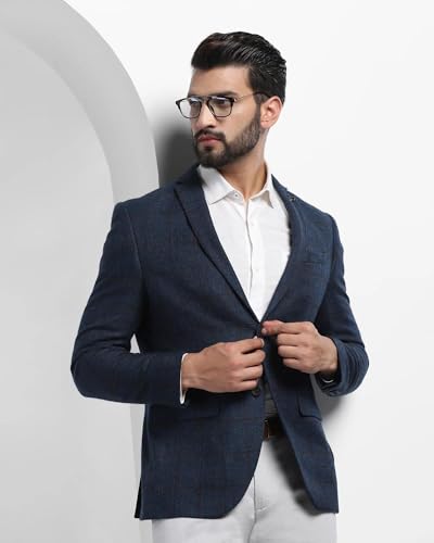 Image of Blackberrys Men Navy Checks Blazers