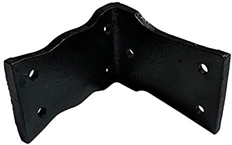 Miniatura 2 de Adonai Hardware "Arah" - Esquina en L de hierro antiguo negro (suministrado como 16 piezas por paquete) - Recubrimiento de polvo negro