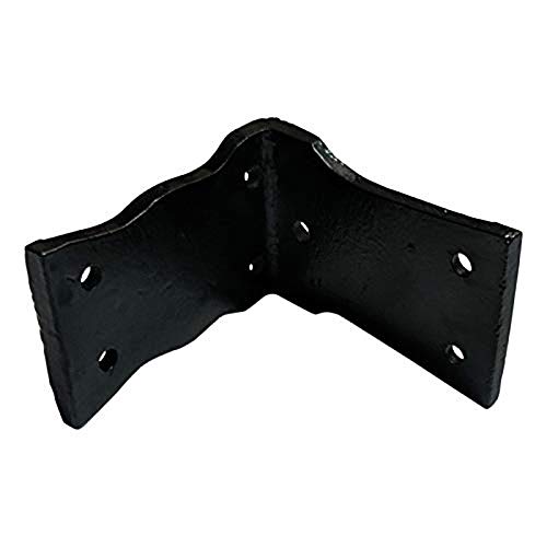 Miniatura 2 de Adonai Hardware "Arah" - Esquina en L de hierro antiguo negro (suministrado como 16 piezas por paquete) - Recubrimiento de polvo negro