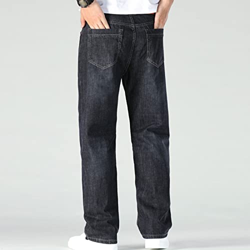 Men's Relaxed Straight Fit Jean Loose Fit Basic Stretch Denim Pants Classic Vintage Casual Comfort Jeans Pant2