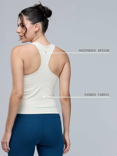 Image of CAVA Tank Us Later Women's Ribbed Tank Top | Sleeveless Activewear with Built-in Bra | Full Length, Stretchable, Moisture-Wicking