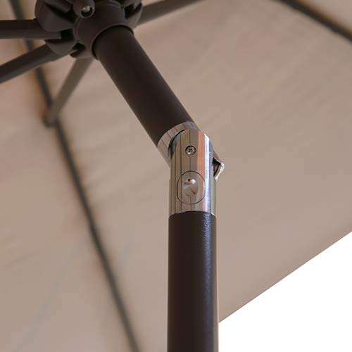 OMBRELONE CENTRAL REDONDO DUNA 2,7M CAFÉ/BEGE