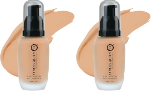 Image of Colors Queen Ultra Definition Liquid Foundation | Lightweight & Long Lasting Full Coverage Foundation with Dewy Finish | Easy to Blend, Waterproof & Sweat Proof for Face Makeup (Chocolate Mousse, 30ml)
