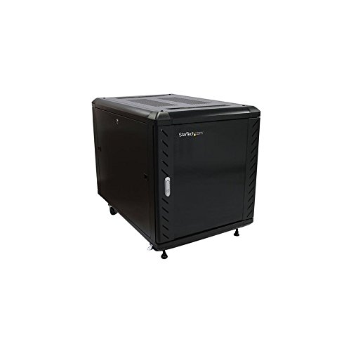 StarTech.com 12U AV Rack Cabinet - Network Rack with Glass Door - 19 inch Computer Cabinet for Server Room or Office (RK1236BKF)