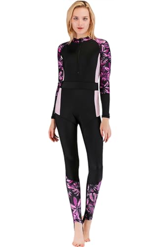 Micosuza Women's One Piece Dive Skin Suit Lycra Long Legs