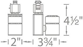 Miniatura 3 de WAC Lighting L-1014F-830-WT Exterminator II LED Energy Star - Accesorio de riel, color blanco