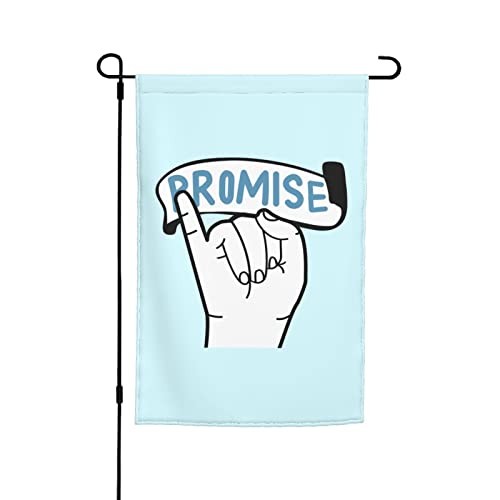 Pinky Promise Garden Flag 12x18 Inch Double Sided Home Decor Banner Yard Outdoor Flag Garden Welcome Flags