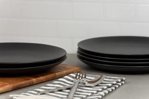 Image of Black Dinner Set | 11 Inch Plates with Matching Katori /Bowl | Durable & Reusable Tableware for Home & Dining (Set of 6 Plates & 6 Katoris)