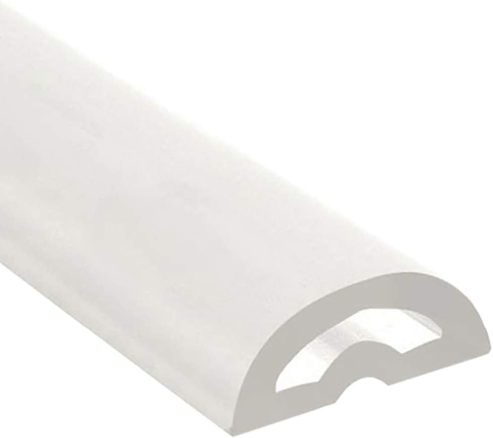 Navaris Semicircular Shower Screen Door Seal 10x5mm Replacement PVC