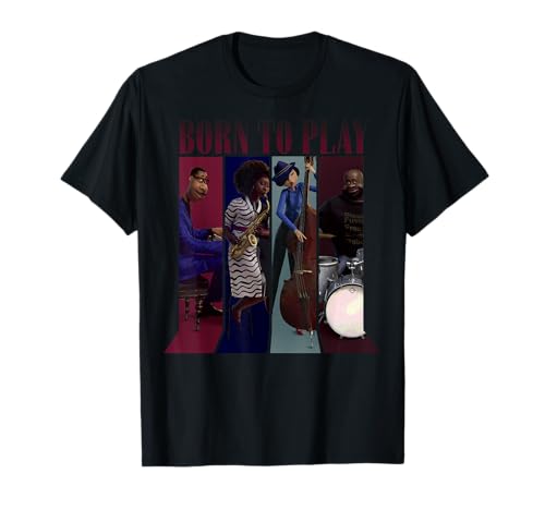 T-shirt Disney Pixar Soul Born To Play pour fan de jazz et animation