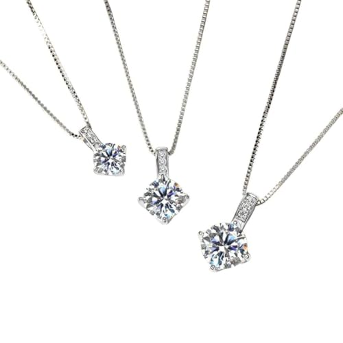 Collier moissanite solitaire pour femmes fini les bijoux ternes