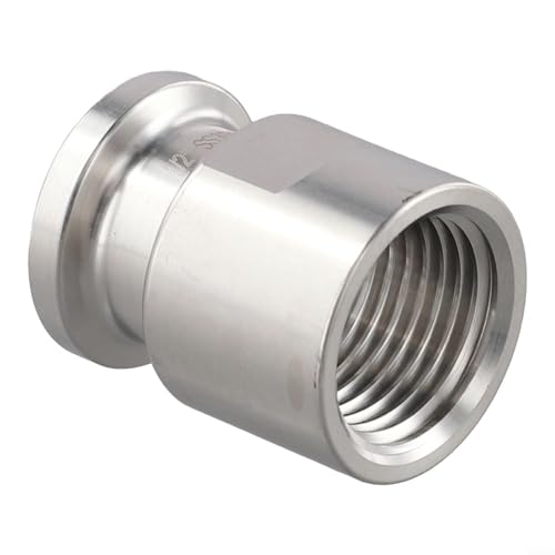 Adaptador de triple abrazadera de 12 pulgadas, rosca hembra NPT de 1/2 pulgada, virola de 25 4 mm para tuberías de procesamiento de alimentos y bebidas