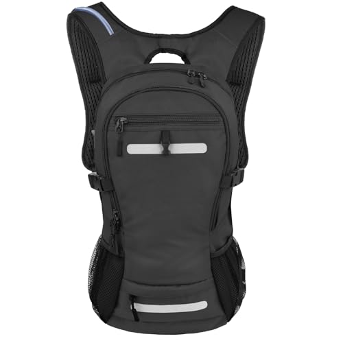 DEVONWIDE 20L Hydration Backpack with 3L Water Bladder Water Backpack for Hiking Hydration Pack Insulated Daypack for Commuting Black