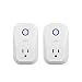 Jinvoo Wifi smart plug, remote control wireless socket, no hub required, compatible with Amazon Alexa and Google Assistant (UL Listed）-2 pack