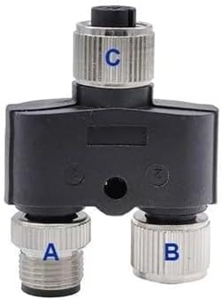 M12 Sensor Connector Male Female Plug Y Shaped Conversion Plug 4 5 8 pin Waterproof Connectors(4P Y (1M-2F))