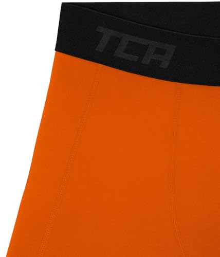 TCA Jungen SuperThermal Kompressions Unterwäsche Shorts - Orange, 12-14 Jahre