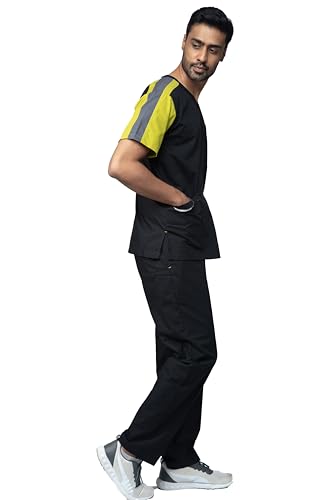 Image of UNIFORM CRAFT Men's Designer Scrub Suits DSDV04 || 6 pocket scrubs | Ideal for doctors, dentists, vets, nurses & healthcare professionals