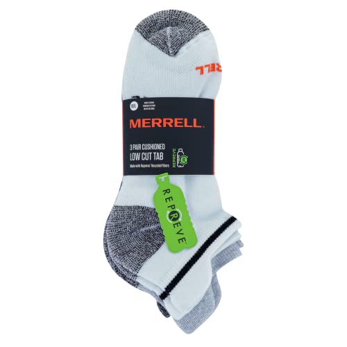 Image of Merrell Men's and Women's Wool Everyday Hiking Socks - 3 Pair Pack - Cushion Arch Support & Moisture Wicking