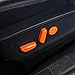 TOYCIDFG Car Seat Button Switch Cover Trim for Ford Maverick 2022-2025, Car Interior Decoration Accessories 3PCS (Orange)