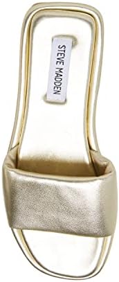 Steve Madden Women's Clyde Flat Sandal, Gold Leather, 6.5 | Image 4