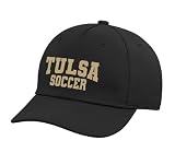 The University of Tulsa Soccer Hurricanes TU11 Adjustable Printed Baseball Hat, Black
