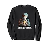 Never Better Skeleton Hug Pumpkin Autumn Gifts