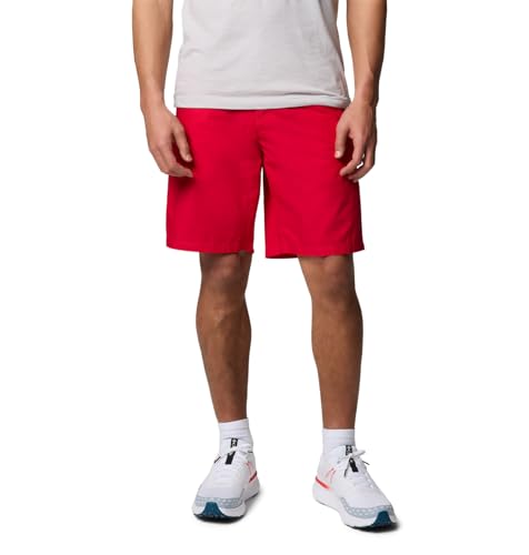Columbia Washed Out Shorts de randonnée, Rouge Montagne, 32W x 10L Homme