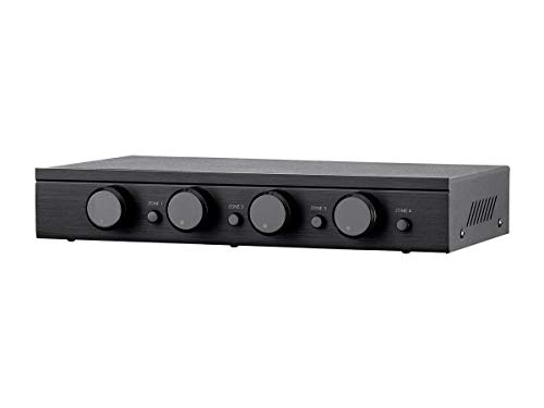 Monoprice SSVC-4.1 Single Input 4-Channel Speaker Selector with Volume Control, Impedance Protection, Individual Zone On/Off Buttons, Black, Model Number: 138159 by Monoprice - Used condition - US$109.10