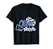 Cheer Mom Shirt, Megaphone Blue Leopard Cheetah Print T-Shirt