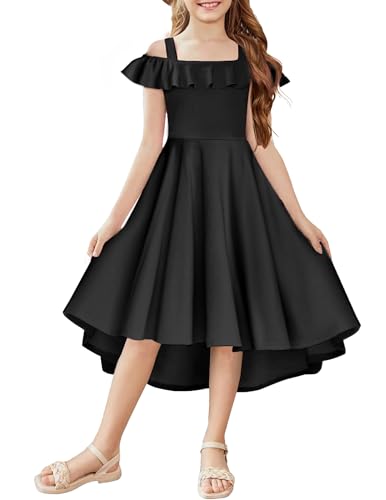 Arshiner Mädchen Strapskleid Casual Kinder Sommer Kleid Rüschen Ärmel...