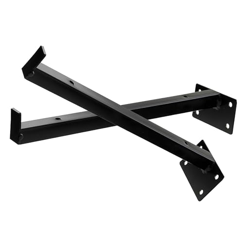 Support étagère murale 50cm lot de 2 équerre noire pour meuble