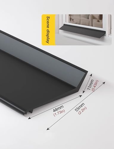 Rejilla protectora de goma para ventanas que frena el agua y los goteos en puertas 3