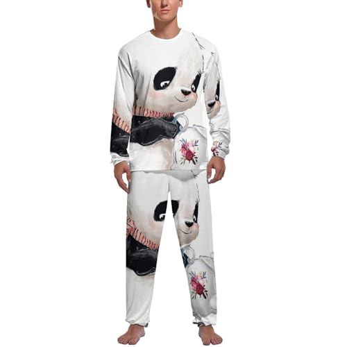 Pijama homme panda vêtement de nuit idéal pour vos soirées détente à la maison